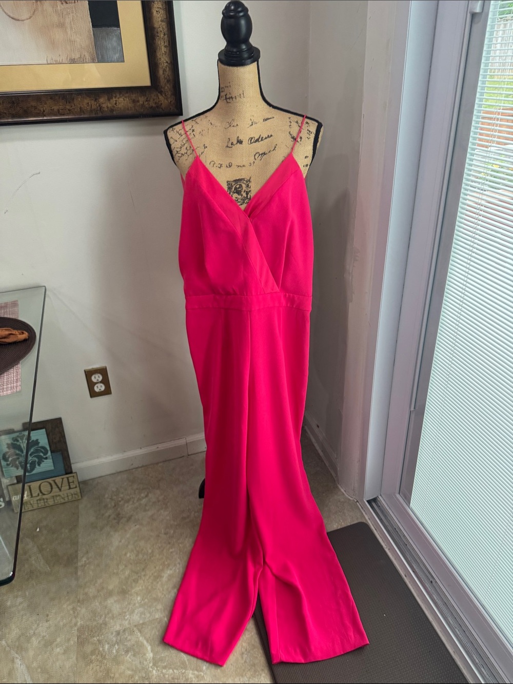 Zara Wide leg jumpsuit in Bright Pink